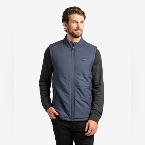 Travis Mathew Interlude Puffer Golf Vest / Jacket Sz 2XL Navy Blue - Picture 1 of 14